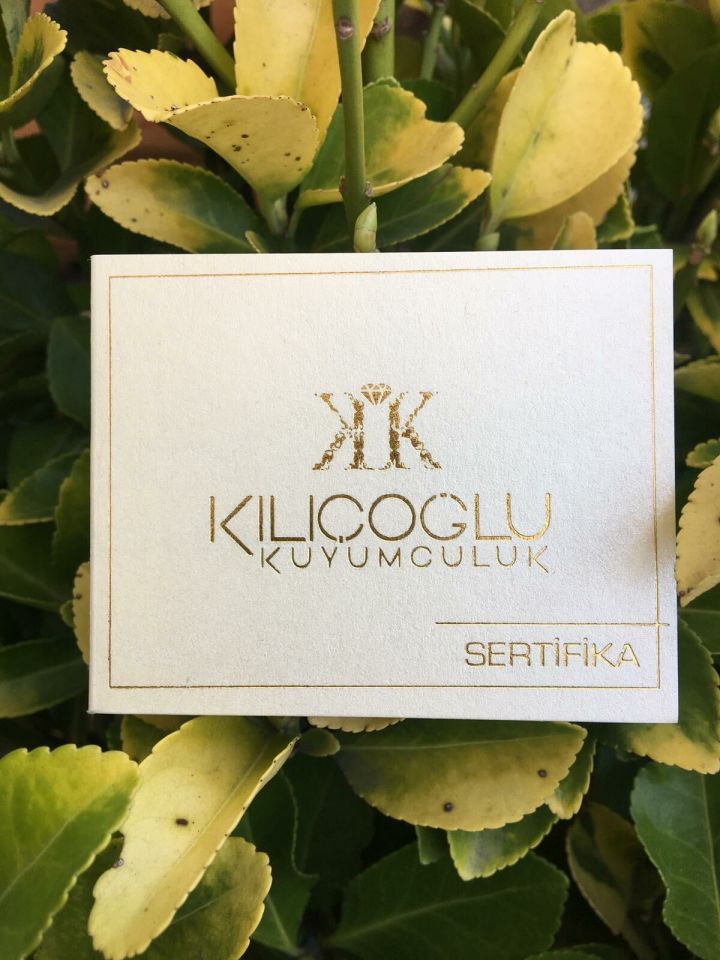 Damla Sarı Topaz Renk Taşlı 14 Ayar Altın Kolye