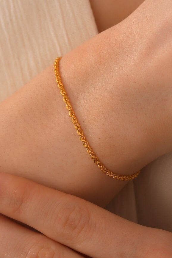 14 Ayar 1.5 mm Halat Altın Bileklik