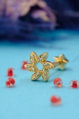 14 Ayar Altın Güneş Tragus Küpe GGG4