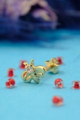 14 Ayar Altın Arı Tragus Küpe GGG5